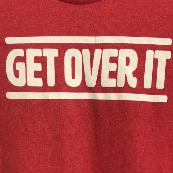 DOM “Get Over It” red short sleeve tee shirt size XL. - Picture 2 of 7